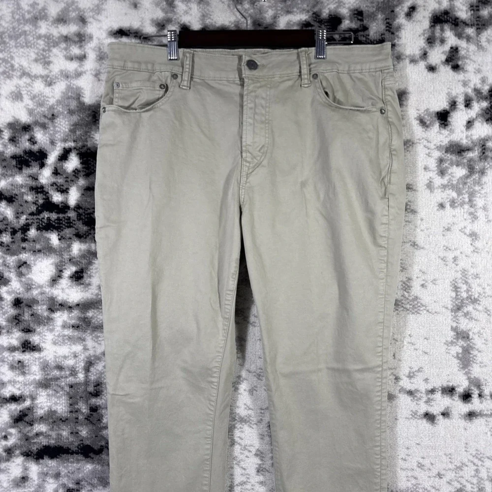 American‎ Eagle Jeans Mens Size 36x32 Beige Stretch Straight Leg Casual Office
